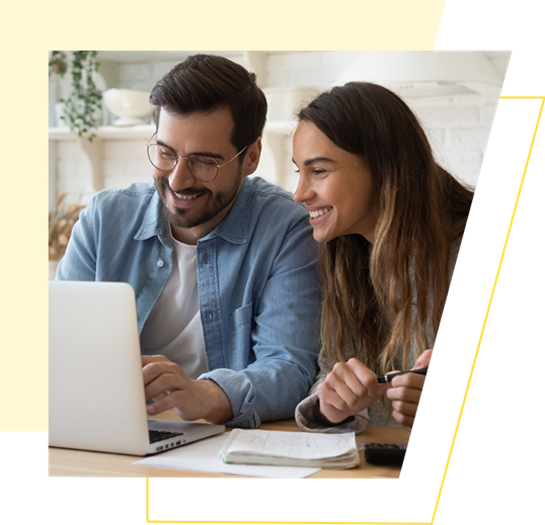 couple working on laptop